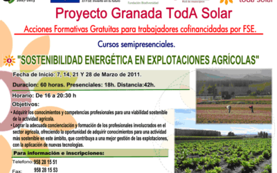 Cursos semipresenciales: sostenibilidad energética en explotaciones agrícolas