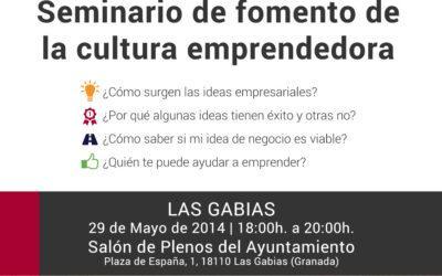 Las Gabias acoge un Seminario para el Fomento de la Cultura Emprendedora el 29 de mayo
