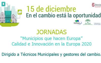 Jornada “Municipios que hacen Europa” Calidad e Innovación en la Europa 2020
